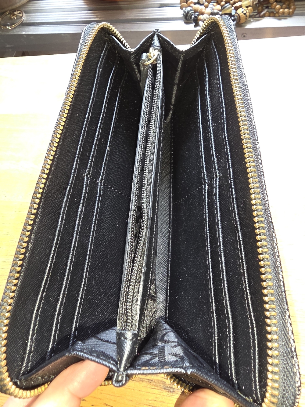 Calvin Klein Signature Zip Monogram Wallet - Picture 3 of 10